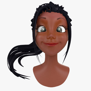 cartoon stylized female head max