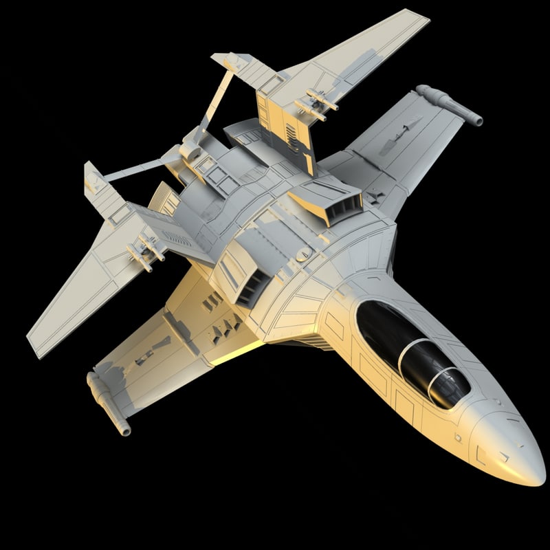 spacefighter space fighter 3d obj