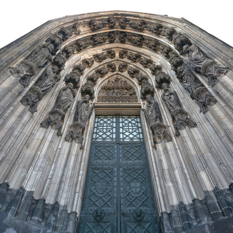Gothic Architecture Gate Cathedral 3d Max