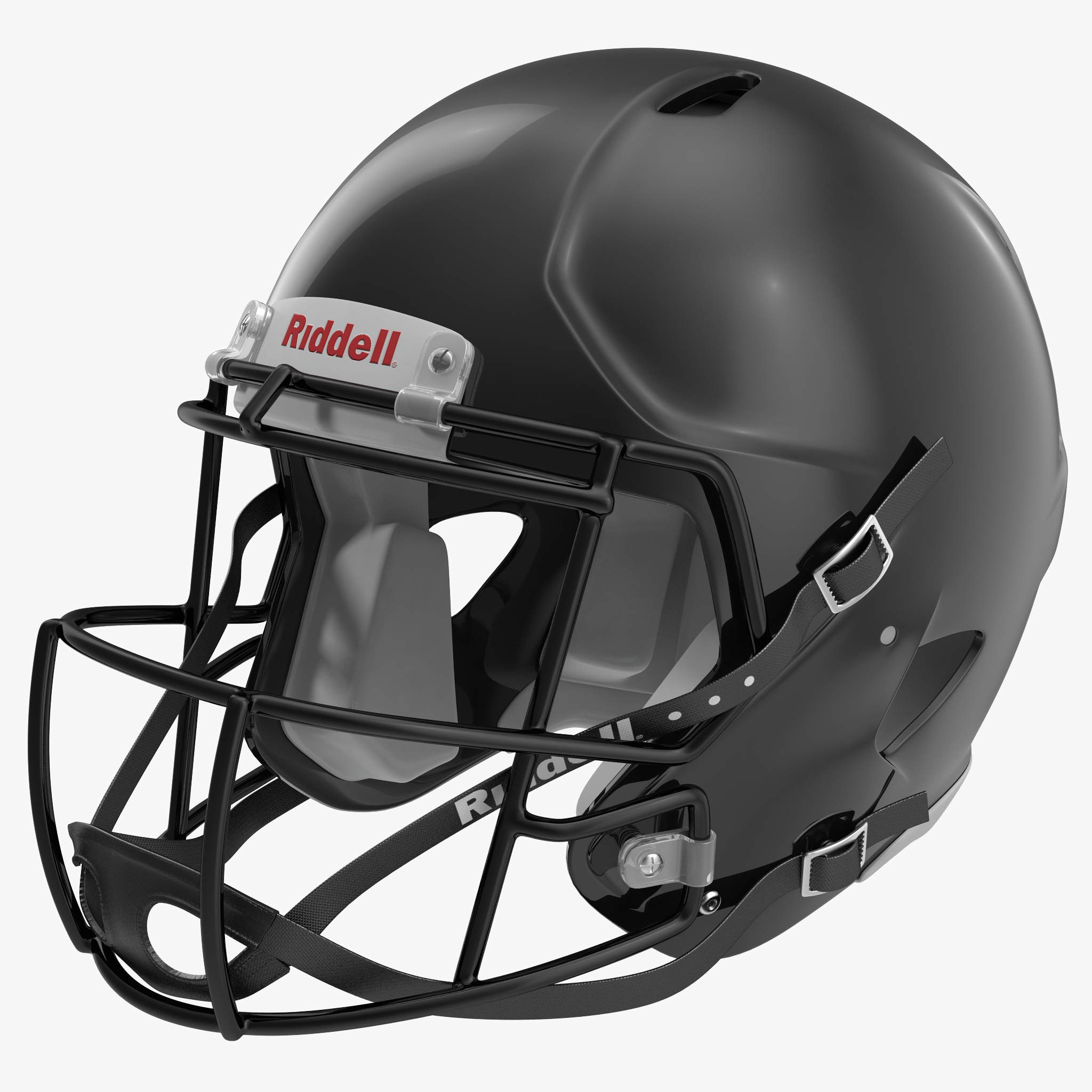 football helmet riddell black 3d 3ds