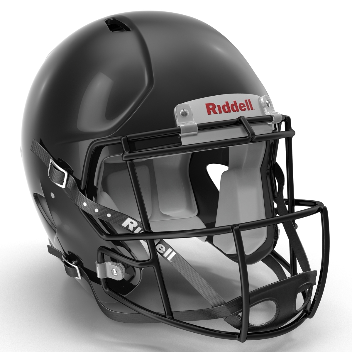 football helmet riddell black 3d 3ds