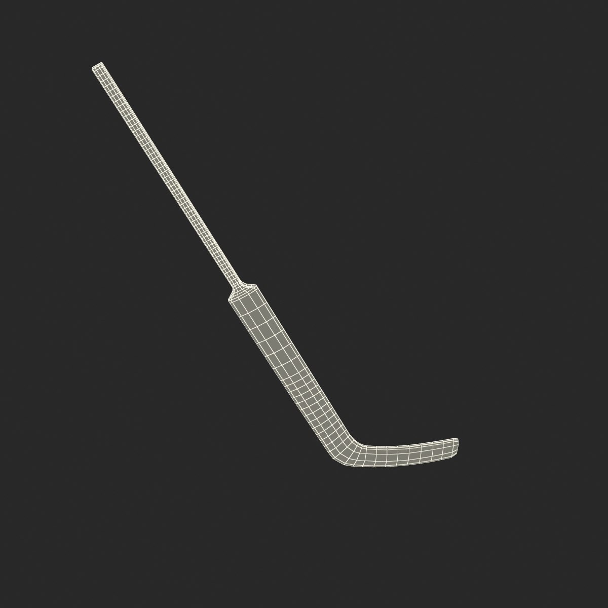 3d model goalie hockey stick generic
