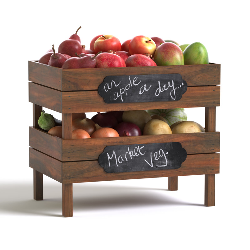 crates fruit vegetables max