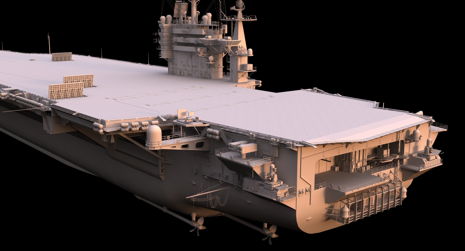 3d model cvn 73 e uss