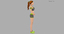 3d model fitness workout girl