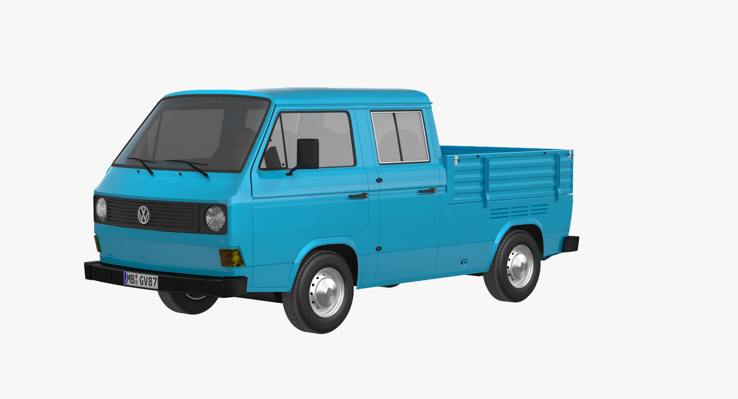 t3 pickup crew cab 3d model