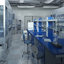 3d scene laboratory equipment hd model