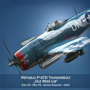 republic p-47 thunderbolt - 3d model