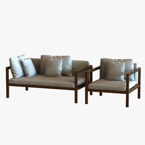 3d sofa chair landscape model