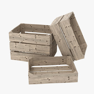 wooden crates 3d model