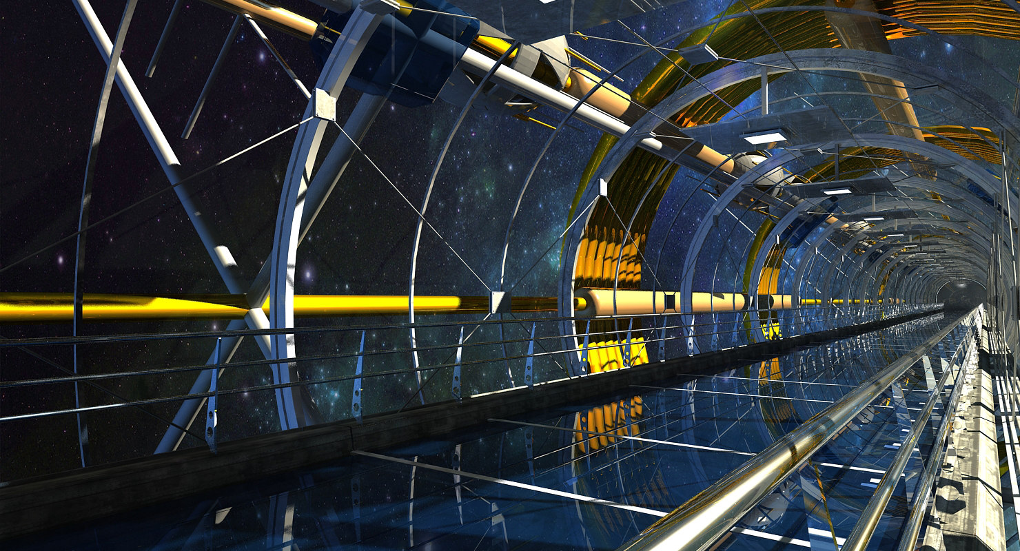 3ds max space tunnel structures