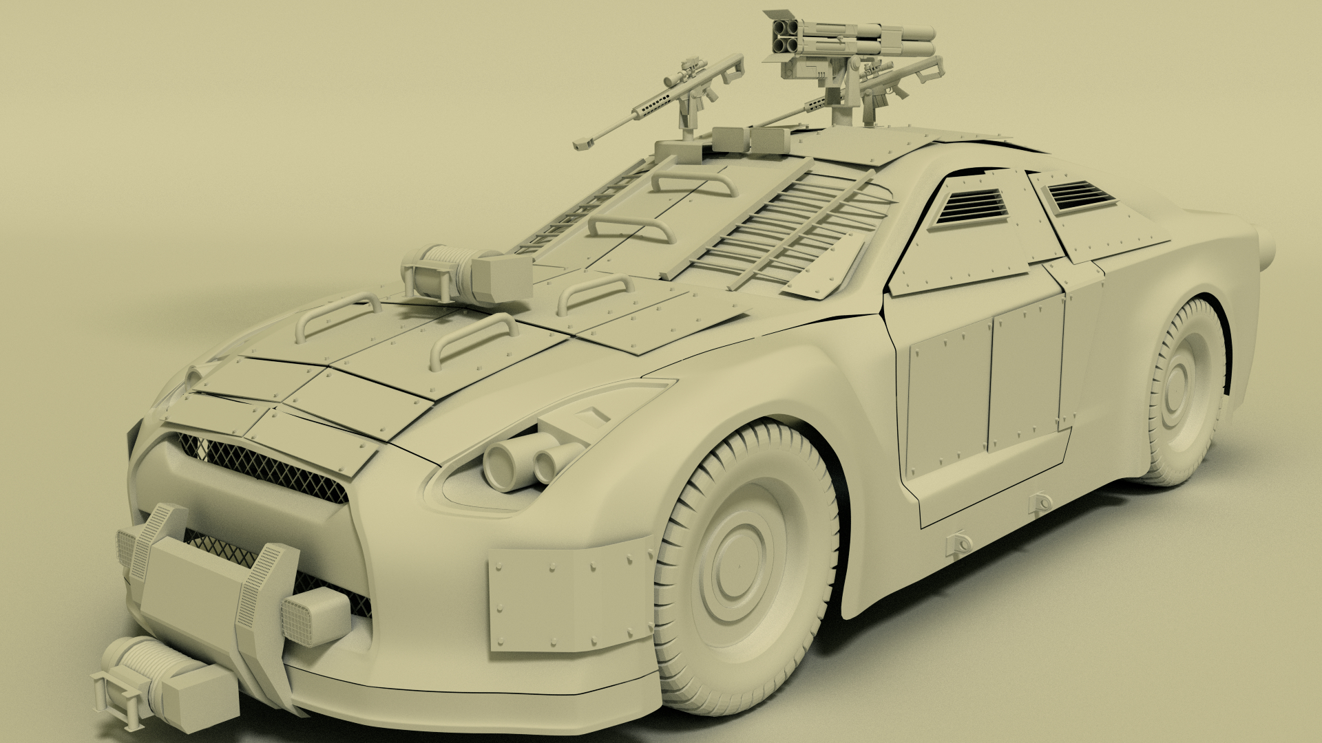 3d model nissan gtr