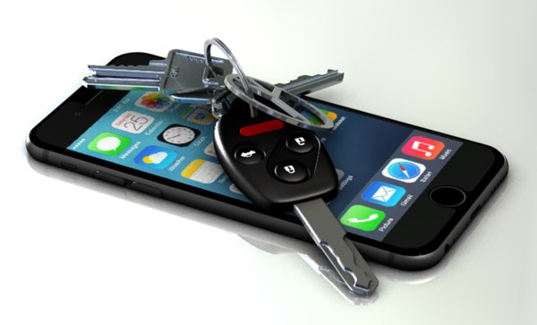 3d model cell phone keys