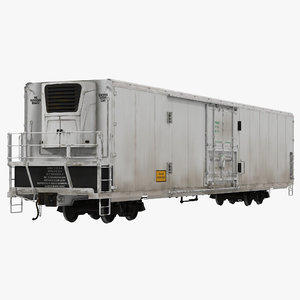 railroad refrigerator car generic 3d max