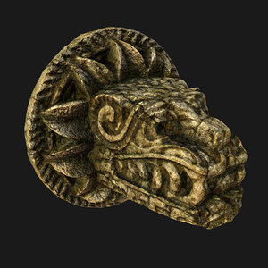 quetzalcoatl mayan aztec dragon 3d model