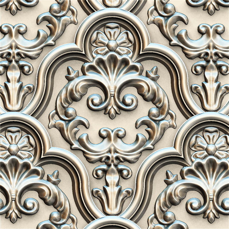 3ds max decor wall arabesque