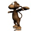 cartoon monkey rigged 3d model