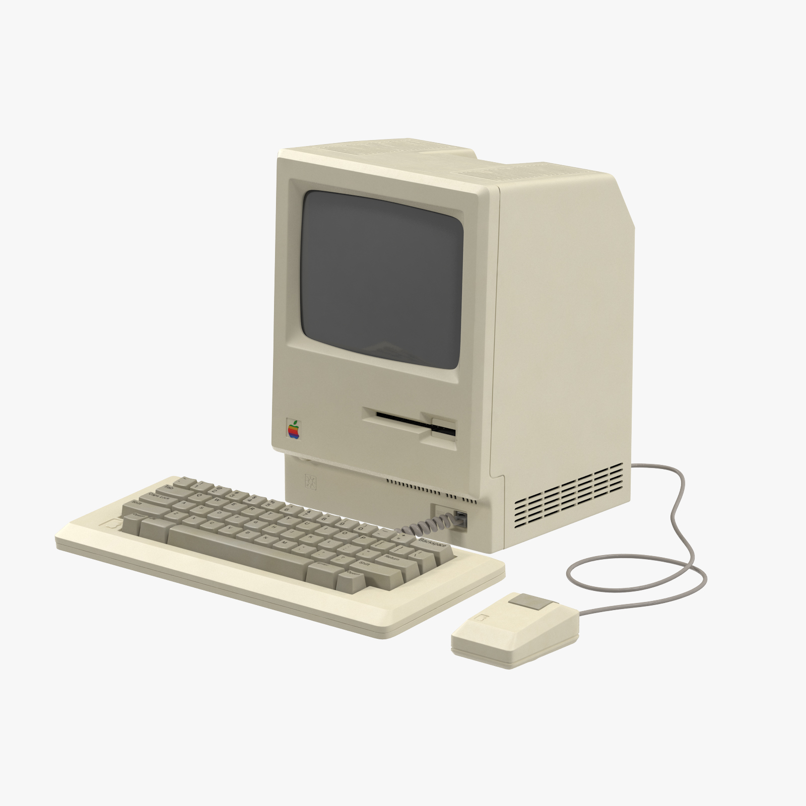 3d Apple Macintosh 128k Model