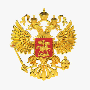 3d model national emblem russia