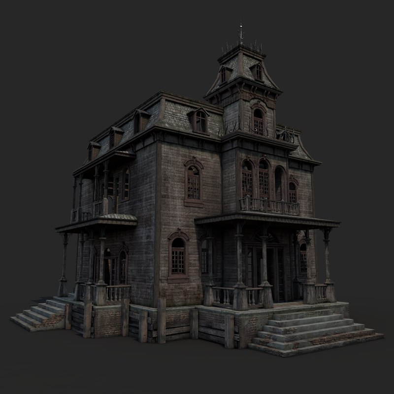 3d old abandoned house interior model