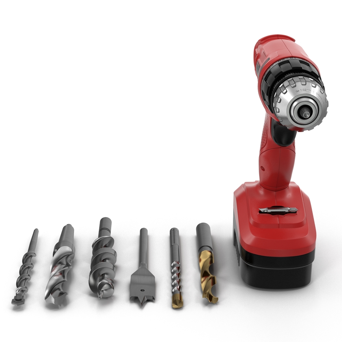 cordless drill bits 3d model