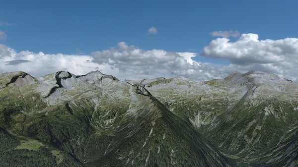 austrian mountain landscape austria 3d model