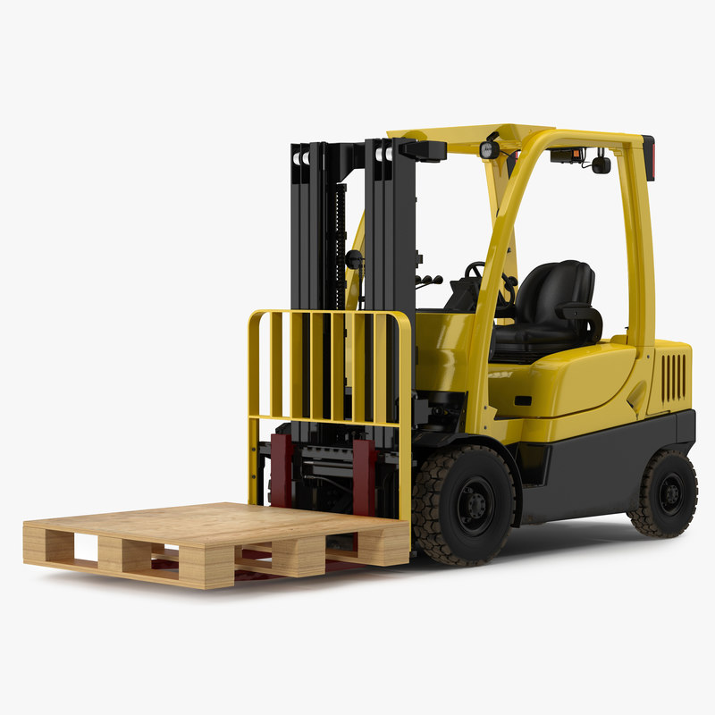 forklift wooden pallet modeled max
