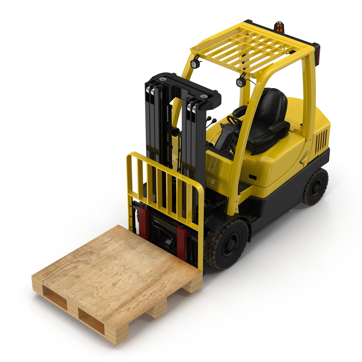 forklift wooden pallet modeled max