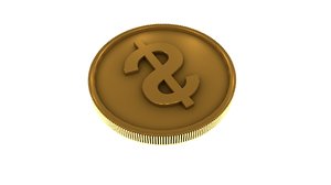 dollar coins 3d model