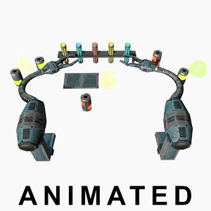 3d low-poly robotic animation