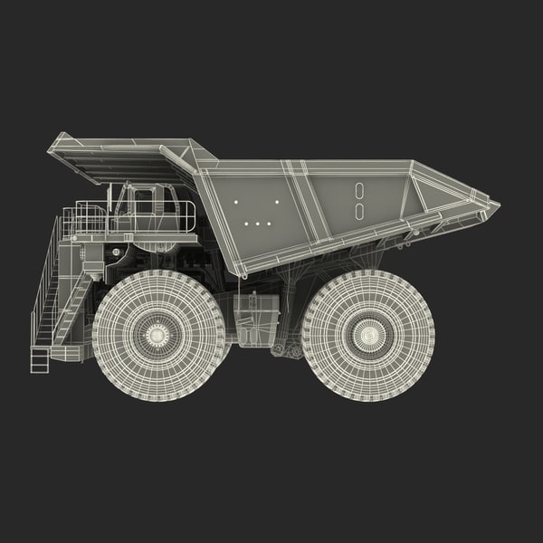 3d model heavy duty dump truck