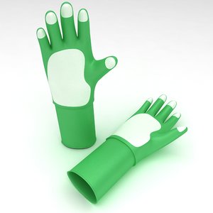 3d garden gloves pair model