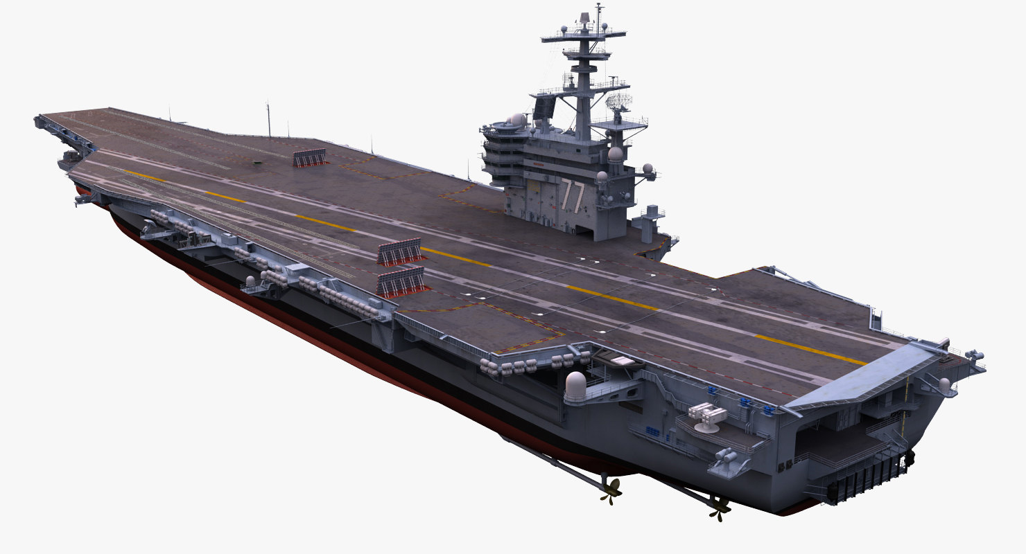 Aircraft Carrier Ship 3d Model - Gambaran