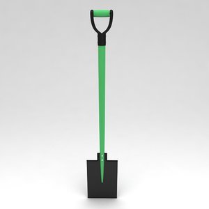 3d garden spade tool