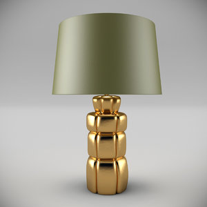3d model boulder table lamp