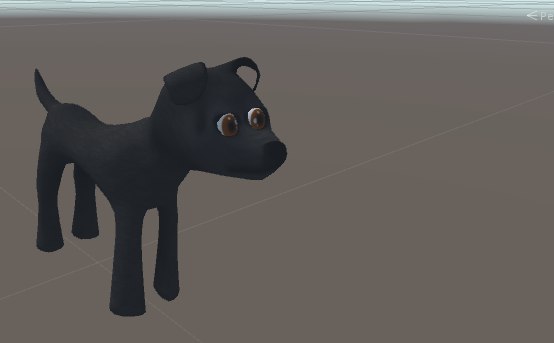 3d model dog black