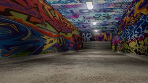 graffiti tunnel c4d