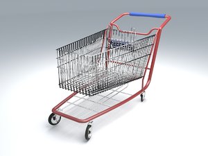 free shop cart 3d model
