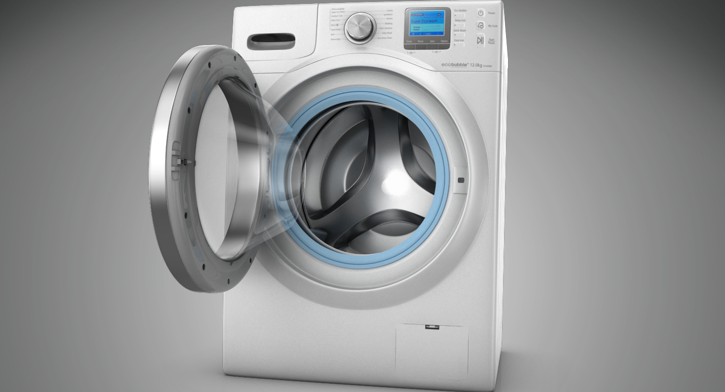 三星ecobubble洗衣机3d模型