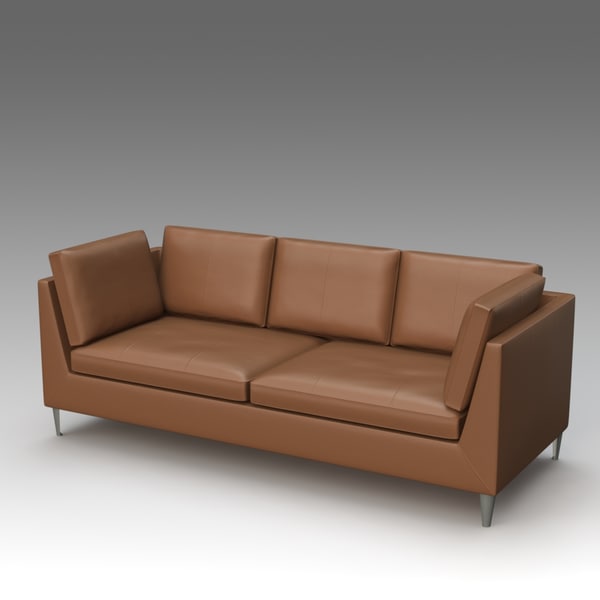 3d Leather Sofa Ikea, Black Leather Couch Ikea