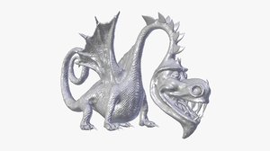 free dragon cartoon 3d model