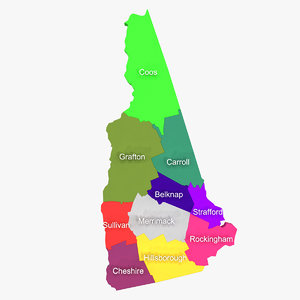 3d model new hampshire counties