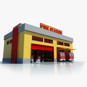 station building symbol 3d model