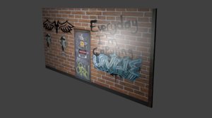 3ds wall urban graffiti