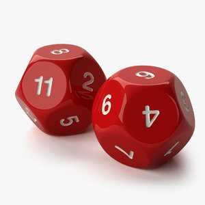 role playing dice 12 3d dxf