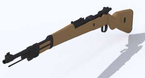 karabiner 98k rifle 3d model