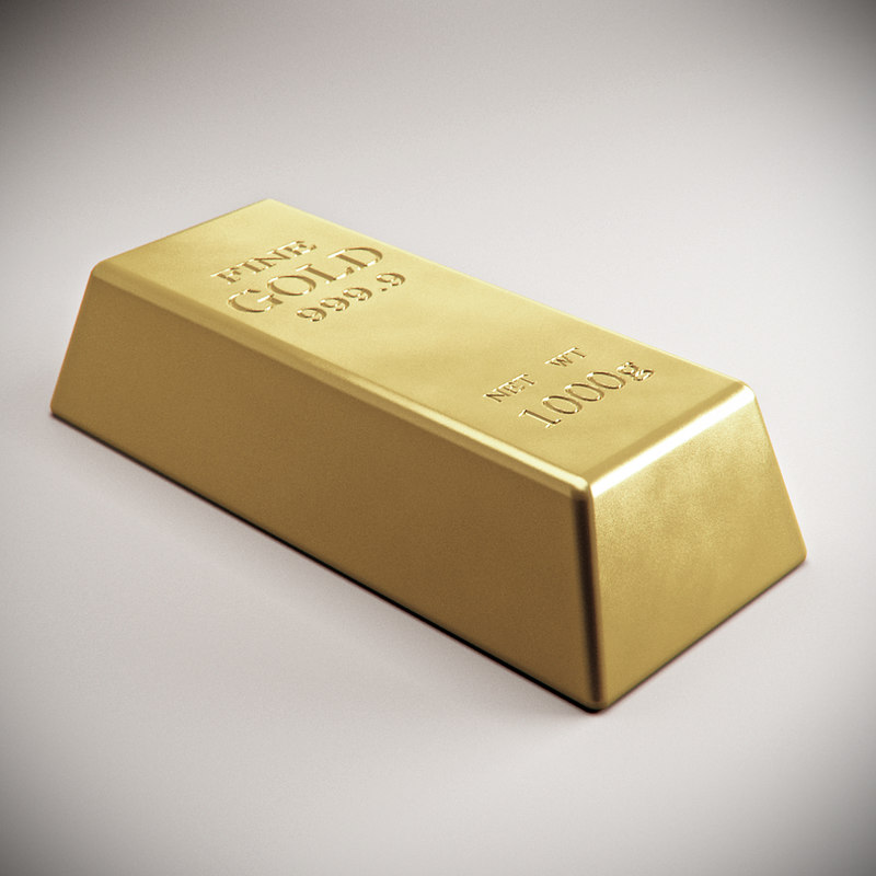 gold-brick-3d-model