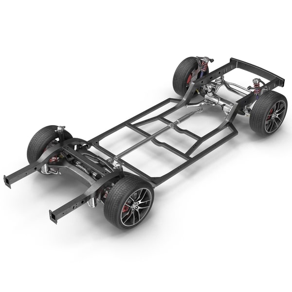 car frame chassis 2 3d model
