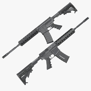 3d assault rifle ar15 model