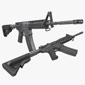 3d model assault rifle m4